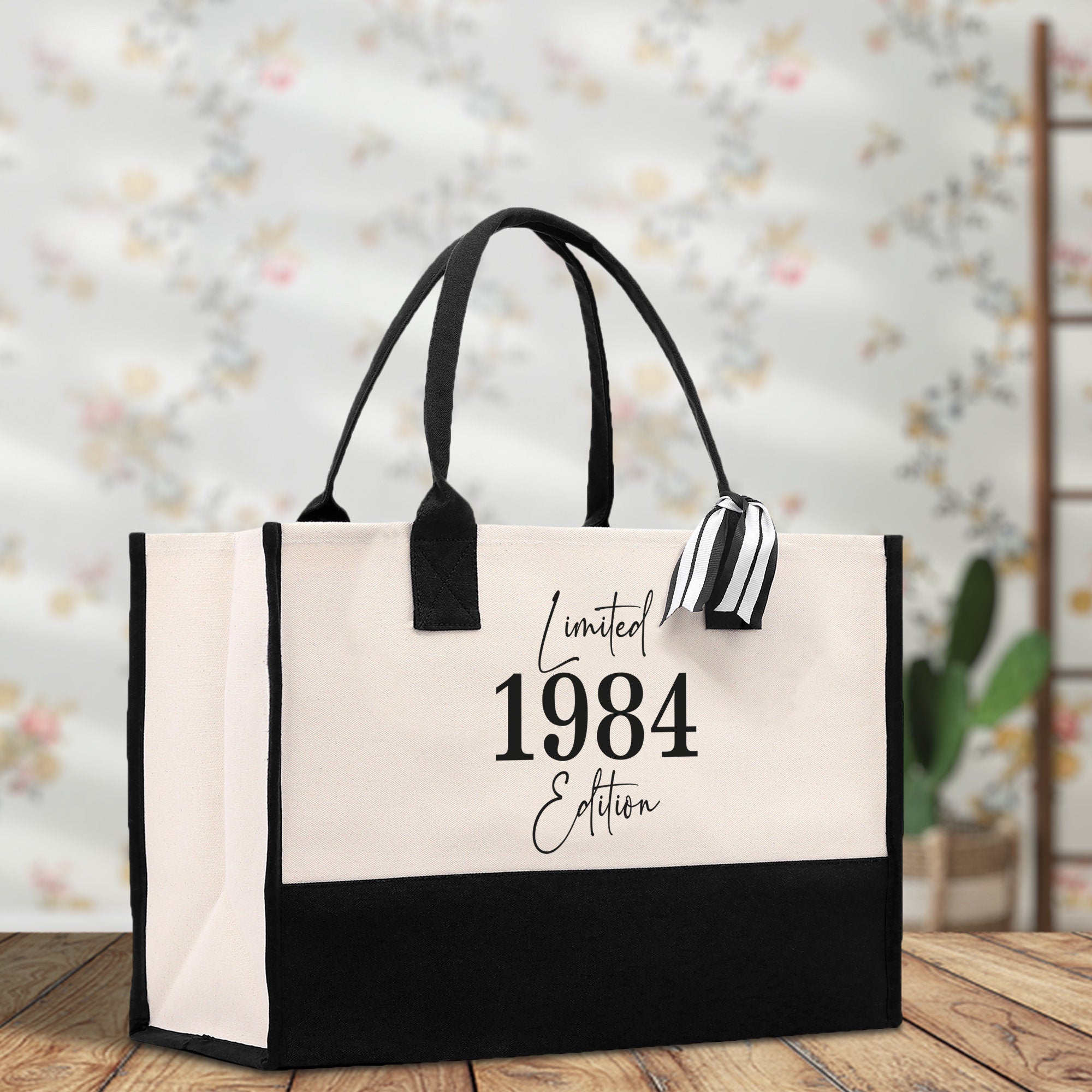 Custom Limited Edition Birthday 1973 Cotton Canvas Tote Bag 50th Birthday Gift For Women Personalized 50th Birthday Celebration Party Gift - Aaria Tees Aaria Tees