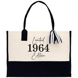 Custom Limited Edition Birthday 1973 Cotton Canvas Tote Bag 50th Birthday Gift For Women Personalized 50th Birthday Celebration Party Gift - Aaria Tees Aaria Tees