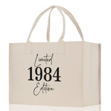 Custom Limited Edition Birthday 1973 Cotton Canvas Tote Bag 50th Birthday Gift For Women Personalized 50th Birthday Celebration Party Gift - Aaria Tees Aaria Tees