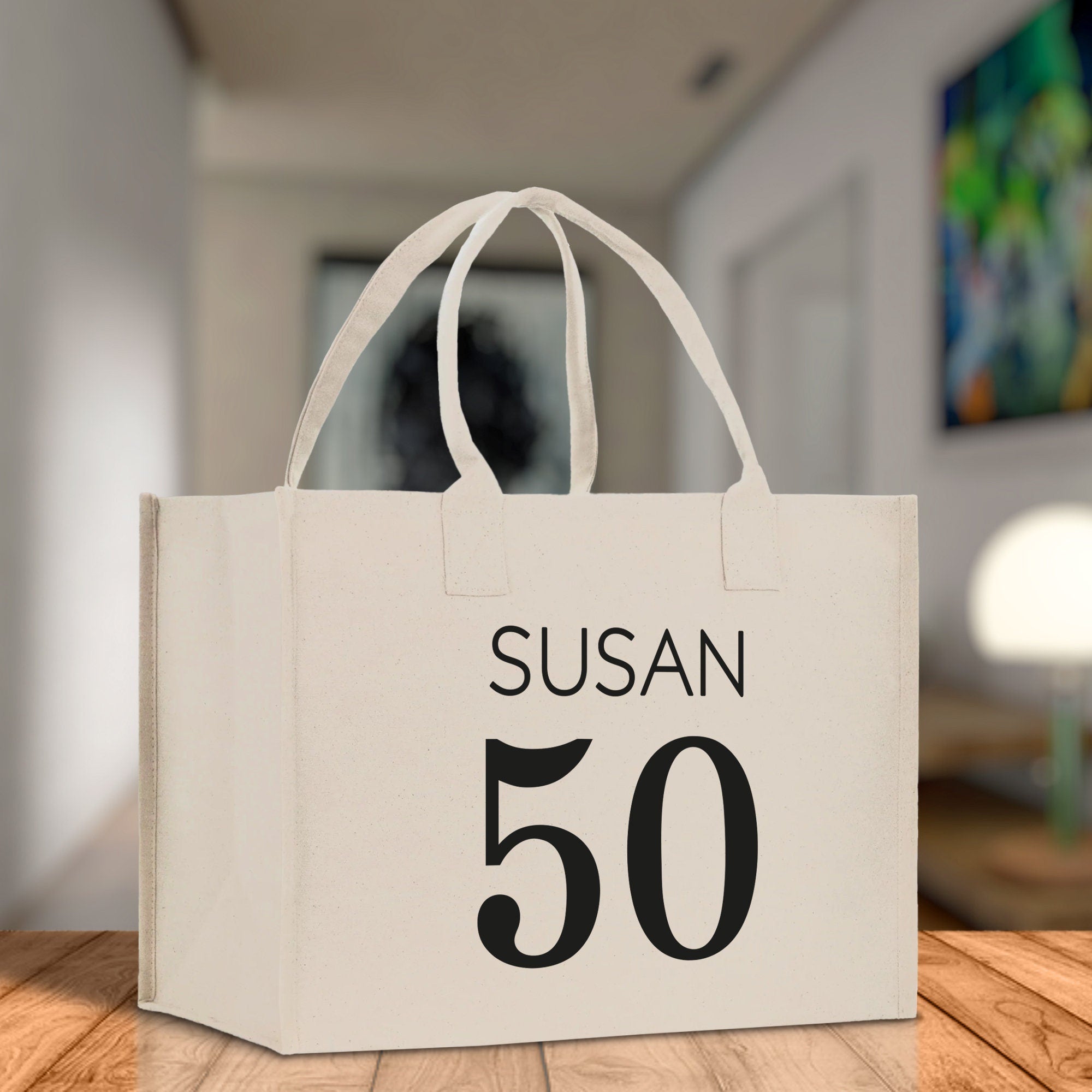 Custom Limited Edition Birthday 1973 Cotton Canvas Tote Bag 50th Birthday Gift For Women Personalized 50th Birthday Celebration Party Gift - Aaria Tees Aaria Tees