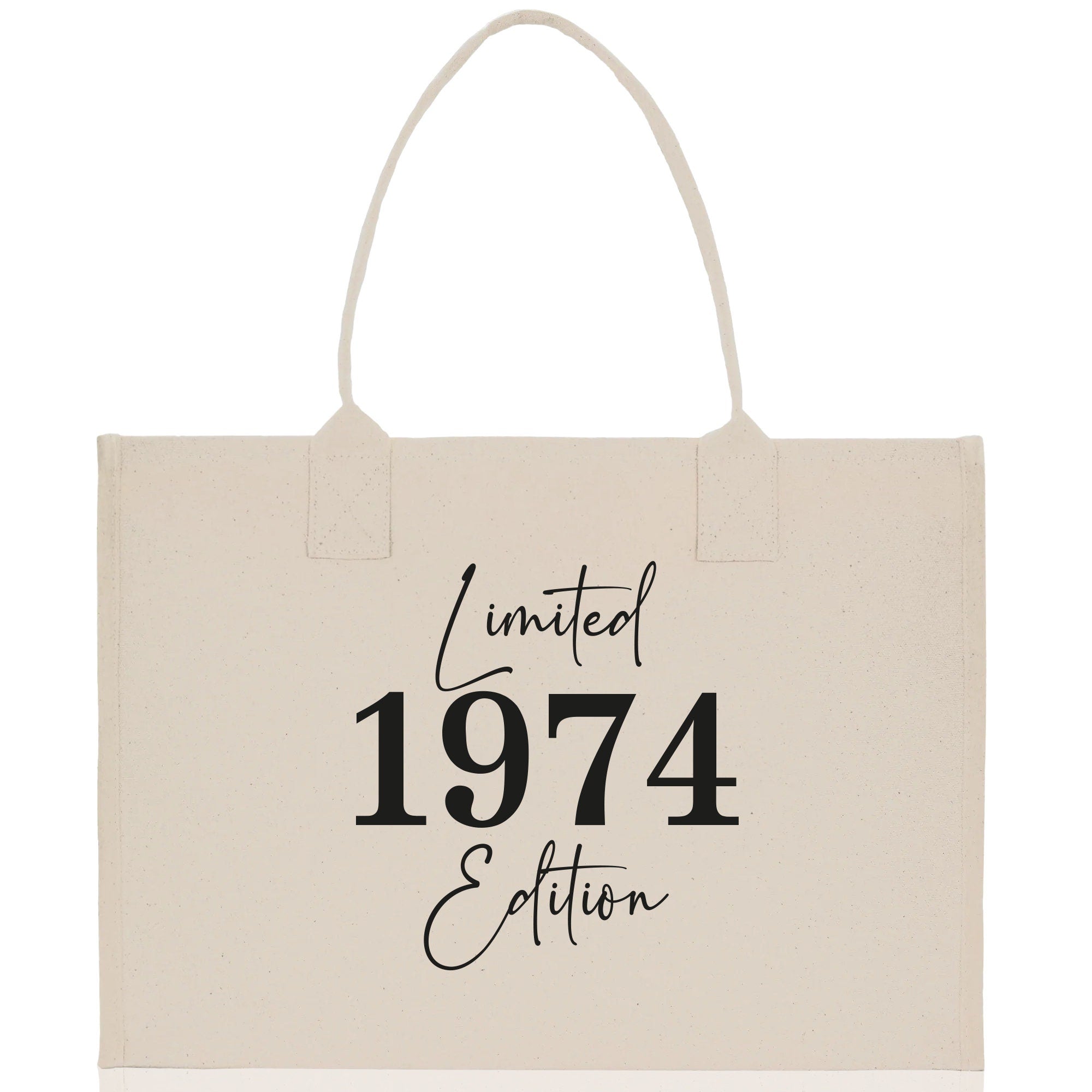 Custom Limited Edition Birthday 1973 Cotton Canvas Tote Bag 50th Birthday Gift For Women Personalized 50th Birthday Celebration Party Gift - Aaria Tees Aaria Tees