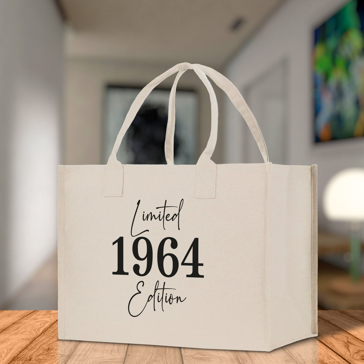 Custom Limited Edition Birthday 1973 Cotton Canvas Tote Bag 50th Birthday Gift For Women Personalized 50th Birthday Celebration Party Gift - Aaria Tees
