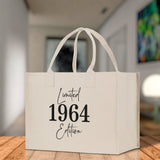 Custom Limited Edition Birthday 1973 Cotton Canvas Tote Bag 50th Birthday Gift For Women Personalized 50th Birthday Celebration Party Gift - Aaria Tees Aaria Tees