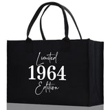 Custom Limited Edition Birthday 1973 Cotton Canvas Tote Bag 50th Birthday Gift For Women Personalized 50th Birthday Celebration Party Gift - Aaria Tees Aaria Tees