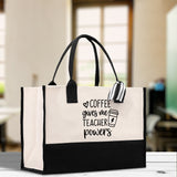 Teacher Floral Tote Bag Teacher Wildflower Graphic Tote Teacher Life Tote Bag Teacher Flower Bag Gift for Teacher Wildflower Book Bag - Aaria Tees Aaria Tees