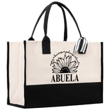 Abuela Cotton Canvas Tote Bag Grandma Tote Bag Grandma Nana Bag Grandma Gift Bag Shopping Bag Mothers Day Gift - Aaria Tees Aaria Tees