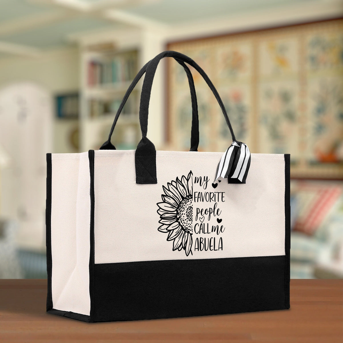 My Favorite People Call Me Abuela Cotton Canvas Tote Bag Grandma Tote Bag Grandma Nana Bag Grandma Gift Bag Shopping Bag Mothers Day Gift - Aaria Tees