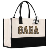 Gaga Gram Mimi Nana Grandma Canvas Tote Bag Grandma's Getaway Bag Grandma Gift Bag Mothers Day Gift Bag Grandma Beach Bag Gift for Grandma - Aaria Tees Aaria Tees