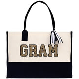 Gaga Gram Mimi Nana Grandma Canvas Tote Bag Grandma's Getaway Bag Grandma Gift Bag Mothers Day Gift Bag Grandma Beach Bag Gift for Grandma - Aaria Tees Aaria Tees