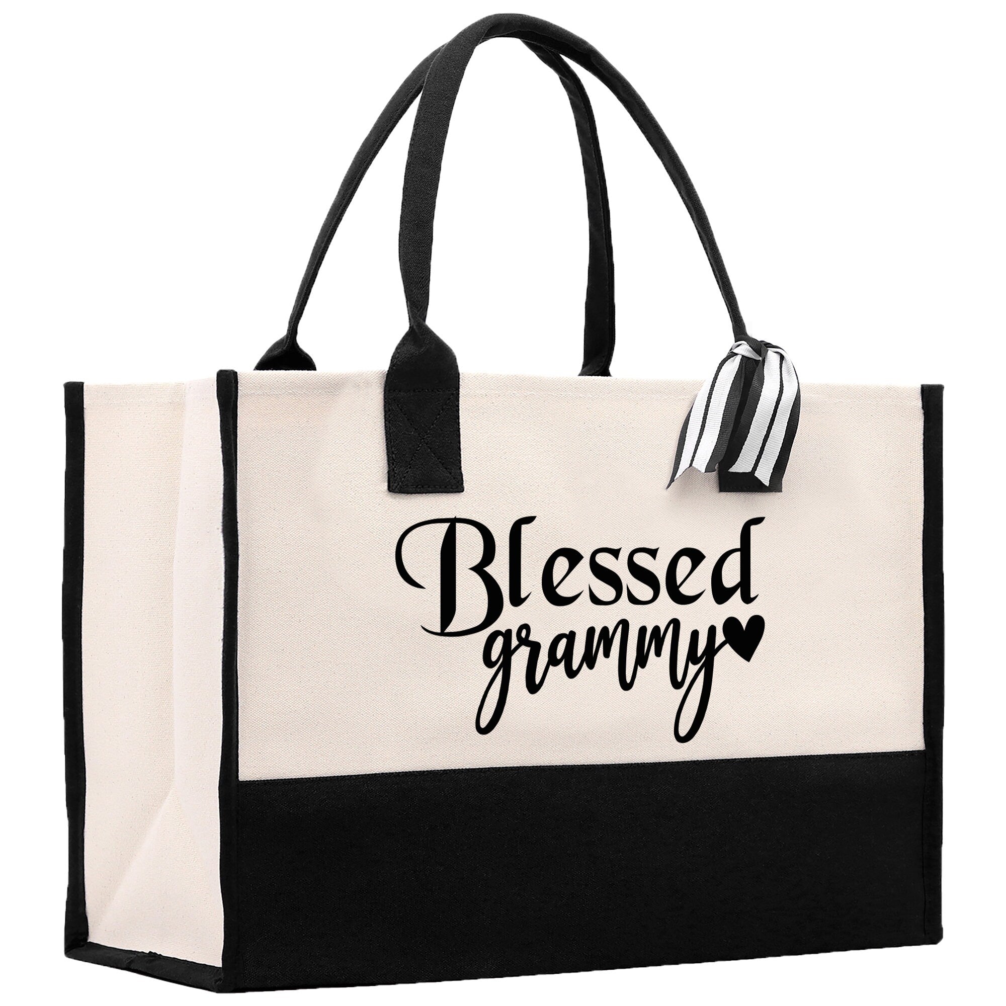 Blessed Grammy Grandma Cotton Canvas Tote Bag Grandma Tote Bag Grandma Nana Bag Grandma Gift Bag Shopping Bag Mothers Day Gift - Aaria Tees Aaria Tees