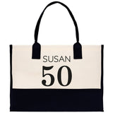 Custom Limited Edition Birthday 1973 Cotton Canvas Tote Bag 50th Birthday Gift For Women Personalized 50th Birthday Celebration Party Gift - Aaria Tees Aaria Tees