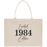 Custom Limited Edition Birthday 1973 Cotton Canvas Tote Bag 50th Birthday Gift For Women Personalized 50th Birthday Celebration Party Gift - Aaria Tees Aaria Tees