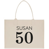 Custom Limited Edition Birthday 1973 Cotton Canvas Tote Bag 50th Birthday Gift For Women Personalized 50th Birthday Celebration Party Gift - Aaria Tees Aaria Tees