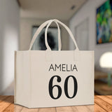 Custom Limited Edition Birthday 1973 Cotton Canvas Tote Bag 50th Birthday Gift For Women Personalized 50th Birthday Celebration Party Gift - Aaria Tees Aaria Tees