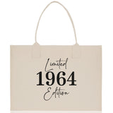 Custom Limited Edition Birthday 1973 Cotton Canvas Tote Bag 50th Birthday Gift For Women Personalized 50th Birthday Celebration Party Gift - Aaria Tees Aaria Tees