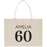 Custom Limited Edition Birthday 1973 Cotton Canvas Tote Bag 50th Birthday Gift For Women Personalized 50th Birthday Celebration Party Gift - Aaria Tees Aaria Tees