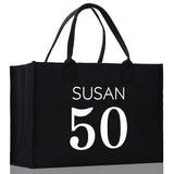 Custom Limited Edition Birthday 1973 Cotton Canvas Tote Bag 50th Birthday Gift For Women Personalized 50th Birthday Celebration Party Gift - Aaria Tees Aaria Tees