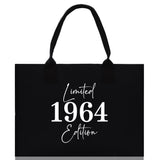 Custom Limited Edition Birthday 1973 Cotton Canvas Tote Bag 50th Birthday Gift For Women Personalized 50th Birthday Celebration Party Gift - Aaria Tees Aaria Tees