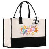 Teacher Floral Tote Bag Teacher Wildflower Graphic Tote Teacher Life Tote Bag Teacher Flower Bag Gift for Teacher Wildflower Book Bag - Aaria Tees Aaria Tees