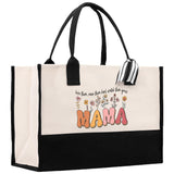 Floral Love Them Raise Them Kind Watch Them Grow Mama Cotton Canvas Tote Bag Mom Gift Mom Shopping Bag New Mom Gift Boy Girl Mama Tote - Aaria Tees Aaria Tees