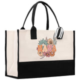 Floral Retro Mama Cotton Canvas Tote Bag Mom Gift Mom Bag Mom Shopping Bag New Mom Gift Best Mom Ever Bag Boy Girl Mama Tote - Aaria Tees Aaria Tees
