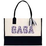 Gaga Gram Mimi Nana Grandma Canvas Tote Bag Grandma's Getaway Bag Grandma Gift Bag Mothers Day Gift Bag Grandma Beach Bag Gift for Grandma - Aaria Tees Aaria Tees