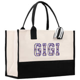 Gaga Gram Mimi Nana Grandma Canvas Tote Bag Grandma's Getaway Bag Grandma Gift Bag Mothers Day Gift Bag Grandma Beach Bag Gift for Grandma - Aaria Tees Aaria Tees