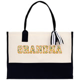 Gaga Gram Mimi Nana Grandma Canvas Tote Bag Grandma's Getaway Bag Grandma Gift Bag Mothers Day Gift Bag Grandma Beach Bag Gift for Grandma - Aaria Tees Aaria Tees