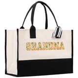 Gaga Gram Mimi Nana Grandma Canvas Tote Bag Grandma's Getaway Bag Grandma Gift Bag Mothers Day Gift Bag Grandma Beach Bag Gift for Grandma - Aaria Tees Aaria Tees