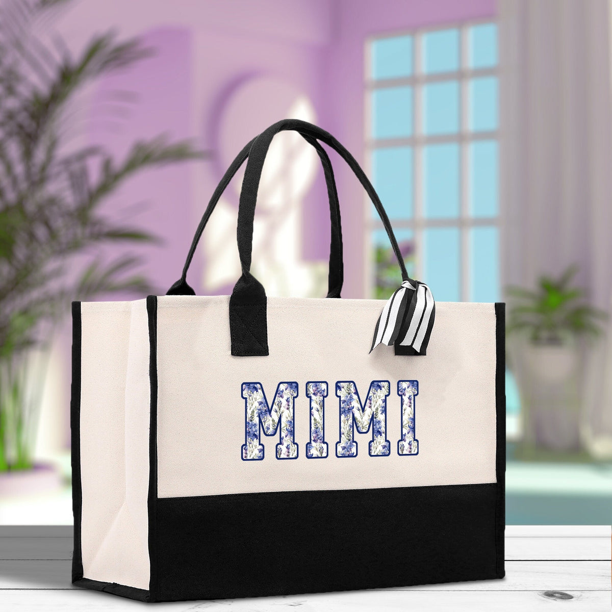 Gaga Gram Mimi Nana Grandma Canvas Tote Bag Grandma's Getaway Bag Grandma Gift Bag Mothers Day Gift Bag Grandma Beach Bag Gift for Grandma - Aaria Tees