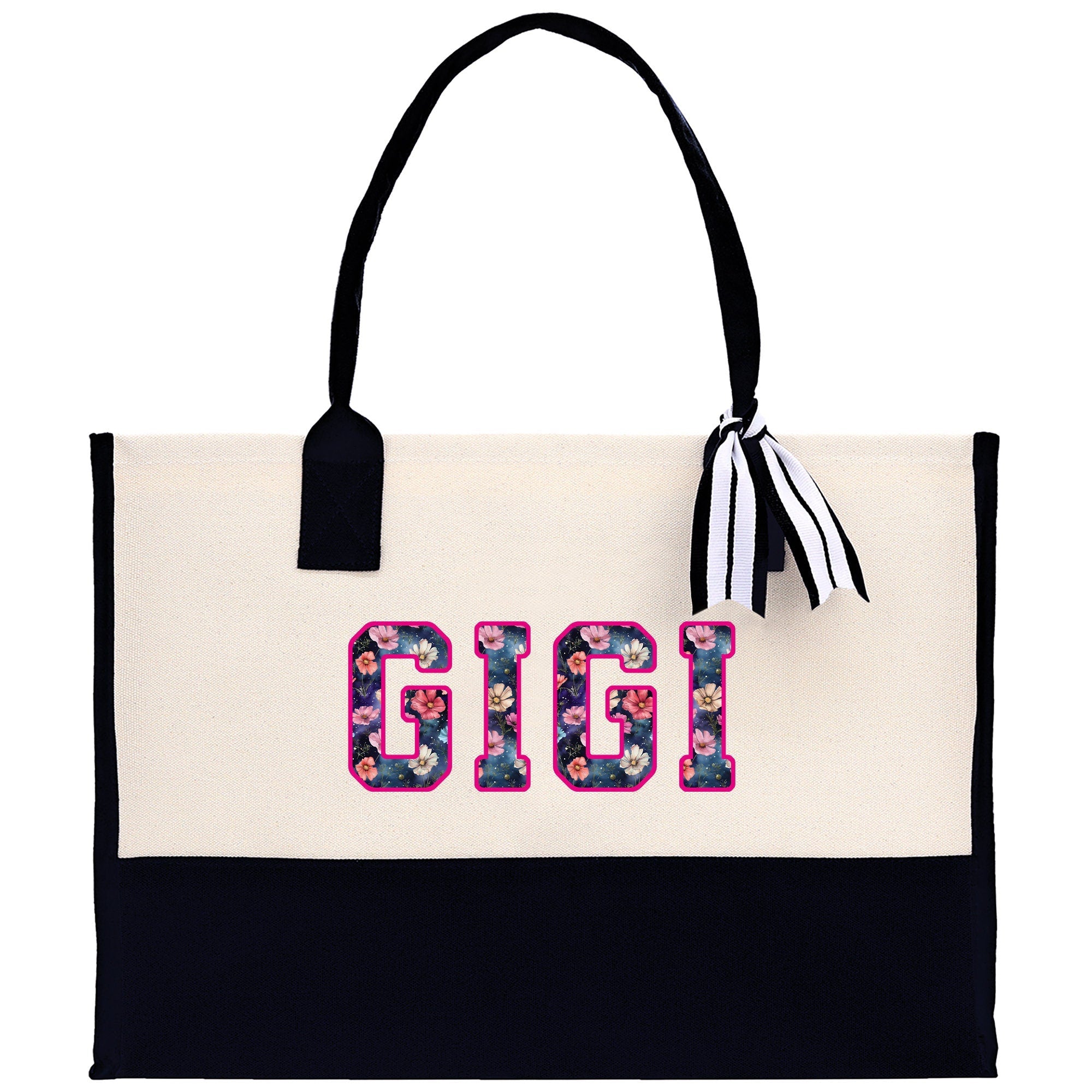 Gaga Gram Mimi Nana Grandma Canvas Tote Bag Grandma's Getaway Bag Grandma Gift Bag Mothers Day Gift Bag Grandma Beach Bag Gift for Grandma - Aaria Tees Aaria Tees