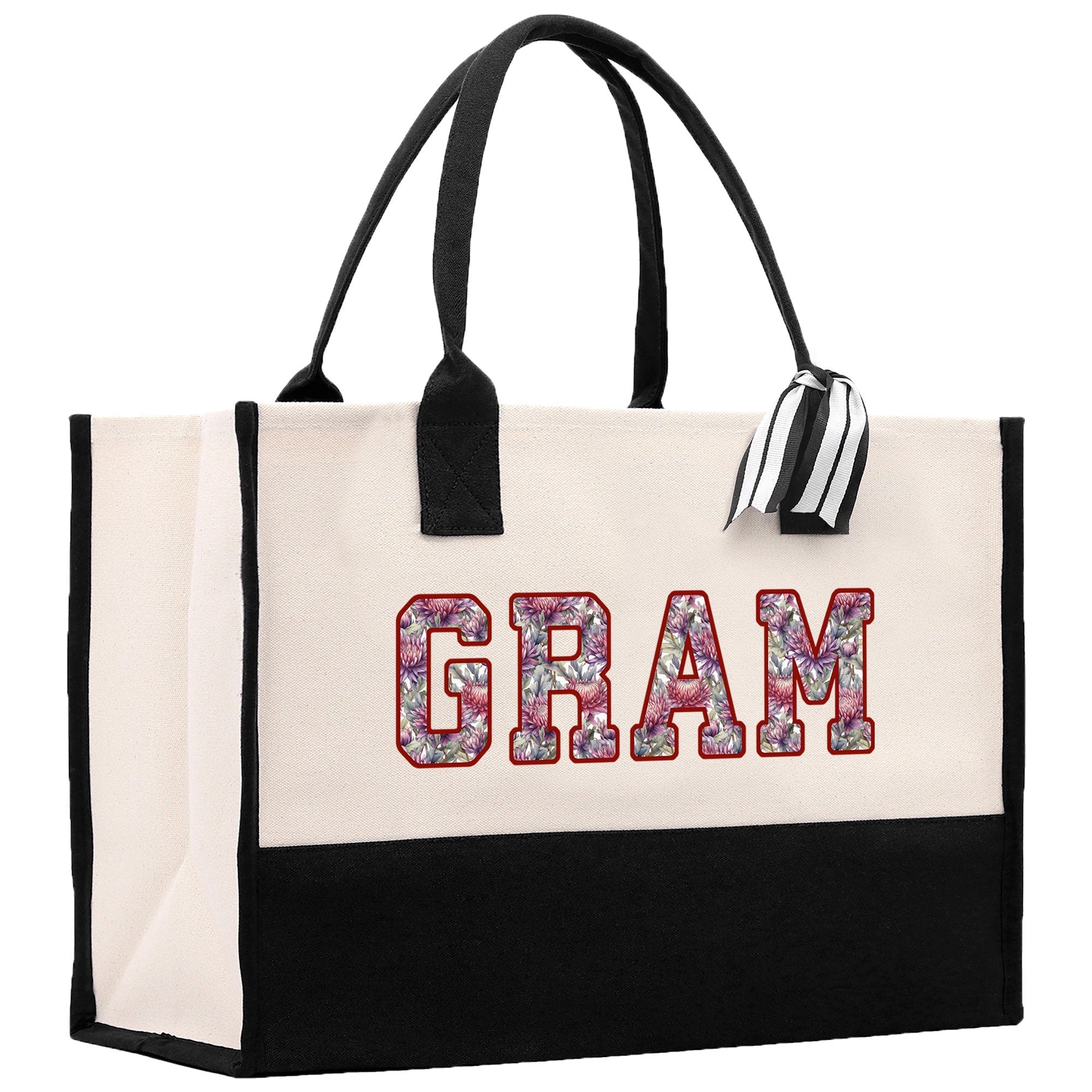 Gaga Gram Mimi Nana Grandma Canvas Tote Bag Grandma's Getaway Bag Grandma Gift Bag Mothers Day Gift Bag Grandma Beach Bag Gift for Grandma - Aaria Tees Aaria Tees