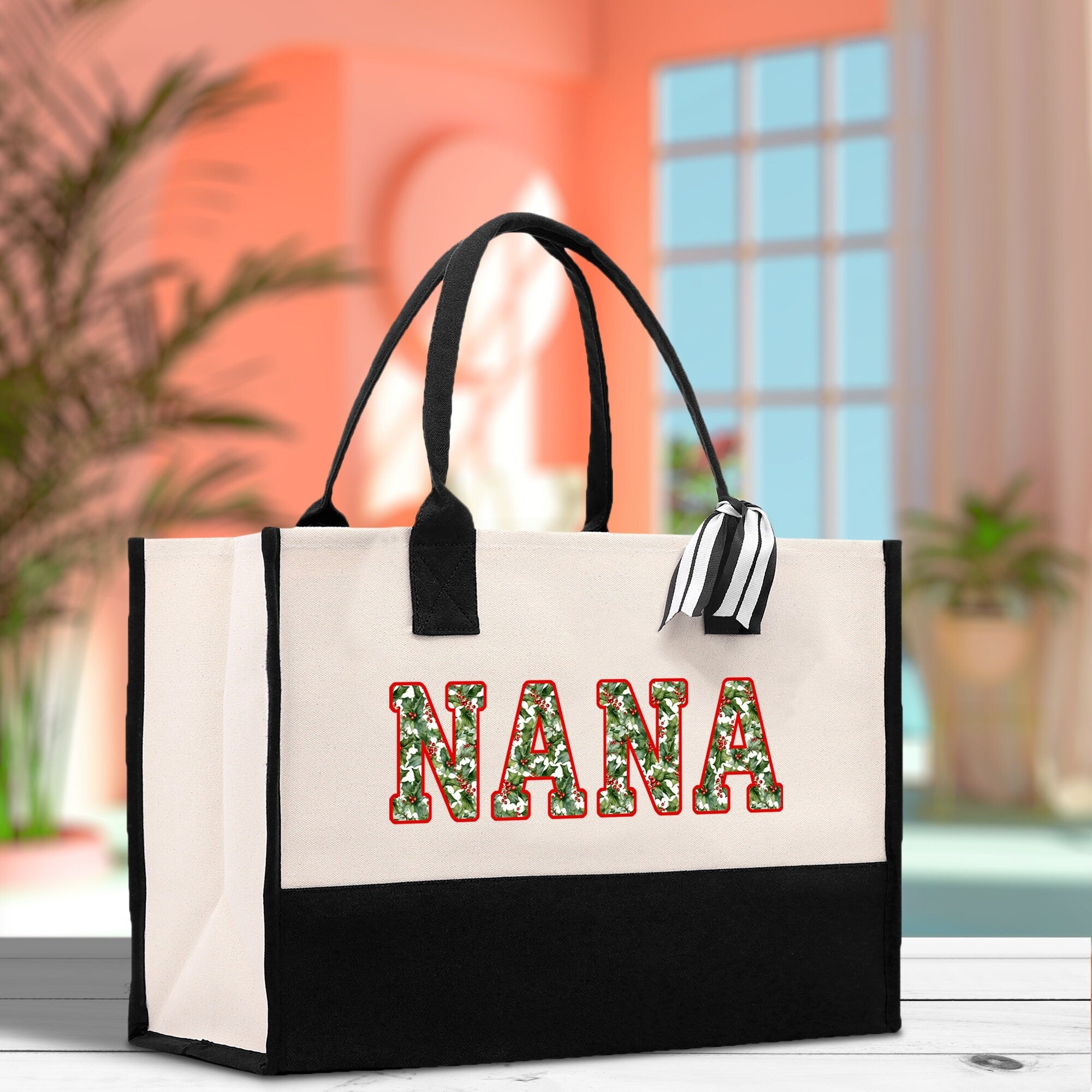 Gaga Gram Mimi Nana Grandma Canvas Tote Bag Grandma's Getaway Bag Grandma Gift Bag Mothers Day Gift Bag Grandma Beach Bag Gift for Grandma - Aaria Tees Aaria Tees