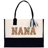 Gaga Gram Mimi Nana Grandma Canvas Tote Bag Grandma's Getaway Bag Grandma Gift Bag Mothers Day Gift Bag Grandma Beach Bag Gift for Grandma - Aaria Tees Aaria Tees