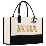 Gaga Gram Mimi Nana Grandma Canvas Tote Bag Grandma's Getaway Bag Grandma Gift Bag Mothers Day Gift Bag Grandma Beach Bag Gift for Grandma - Aaria Tees Aaria Tees