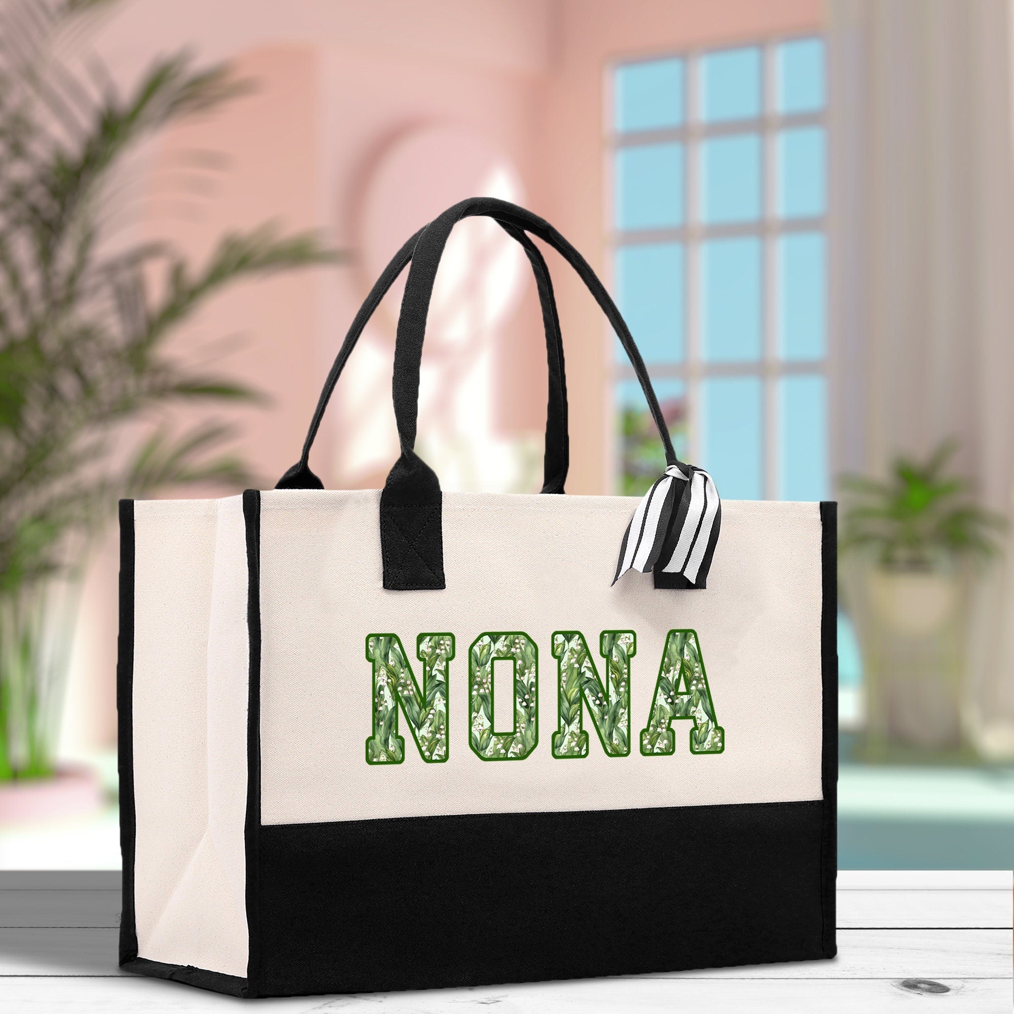 Gaga Gram Mimi Nana Grandma Canvas Tote Bag Grandma's Getaway Bag Grandma Gift Bag Mothers Day Gift Bag Grandma Beach Bag Gift for Grandma - Aaria Tees Aaria Tees