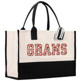 Gaga Gram Mimi Nana Grandma Canvas Tote Bag Grandma's Getaway Bag Grandma Gift Bag Mothers Day Gift Bag Grandma Beach Bag Gift for Grandma - Aaria Tees Aaria Tees