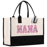 Gaga Gram Mimi Nana Grandma Canvas Tote Bag Grandma's Getaway Bag Grandma Gift Bag Mothers Day Gift Bag Grandma Beach Bag Gift for Grandma - Aaria Tees Aaria Tees