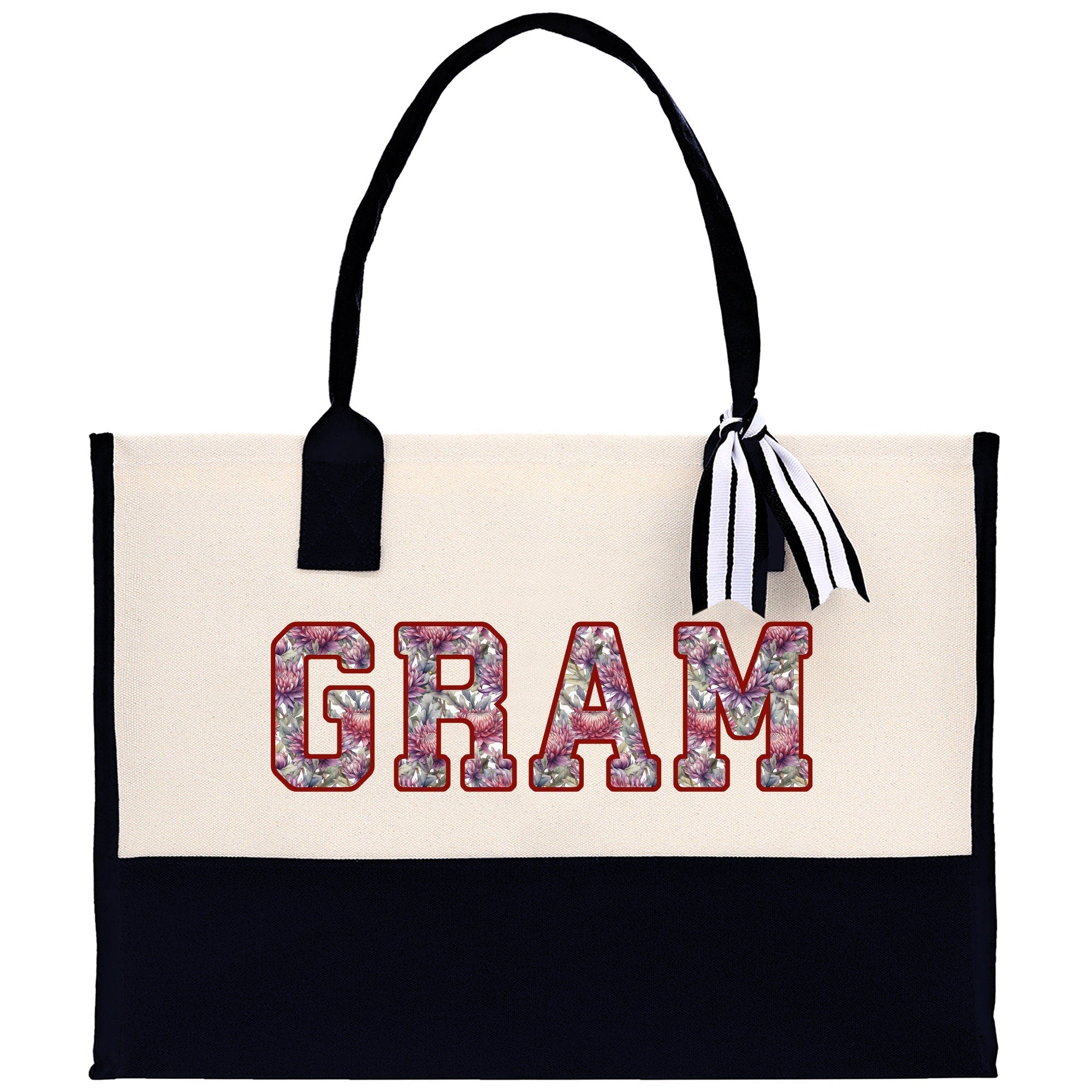 Gaga Gram Mimi Nana Grandma Canvas Tote Bag Grandma's Getaway Bag Grandma Gift Bag Mothers Day Gift Bag Grandma Beach Bag Gift for Grandma - Aaria Tees Aaria Tees