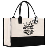Nurse Stuff Floral Tote Custom Name Personalized Cotton Canvas Tote Bag Nurse Gift Future Nurse Gift Nursing Student Graduation Gift - Aaria Tees Aaria Tees