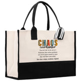 Chaos Coordinator Cotton Canvas Tote Bag Teacher Birthday Tote Bag Teacher Retirement Gift Administrative Professionals Day Gift - Aaria Tees Aaria Tees