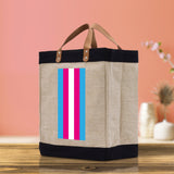 Personalized Monogrammed Canvas Tote Bag Striped Initials Custom Name Beach Bag Bridal Party Gifts Bride Gift Holiday Gift Bag - Aaria Tees Aaria Tees