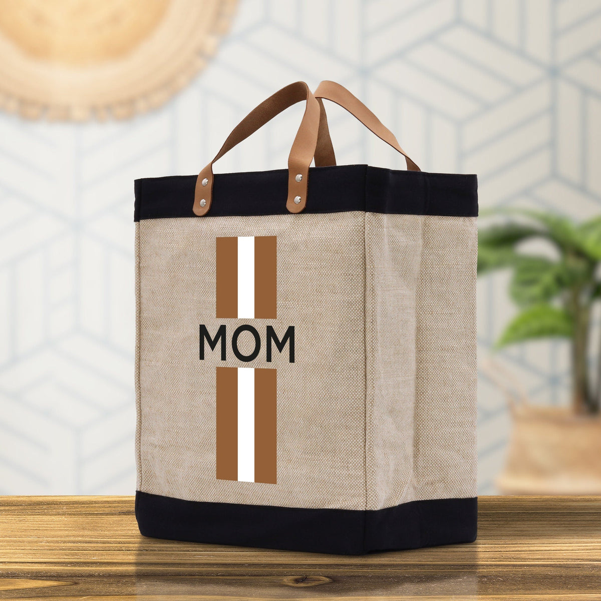 Personalized Monogrammed Canvas Tote Bag Striped Initials Custom Name Beach Bag Bridal Party Gifts Bride Gift Holiday Gift Bag - Aaria Tees