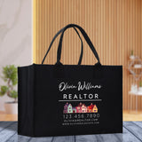 Realtor Tote Bag Personalized Business Tote Bag Custom Real Estate Agent Gift Bulk Business Logo Realtor Swag Real Estate Tote Bag - Aaria Tees Aaria Tees