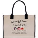 Realtor Tote Bag Personalized Business Tote Bag Custom Real Estate Agent Gift Bulk Business Logo Realtor Swag Real Estate Tote Bag - Aaria Tees Aaria Tees
