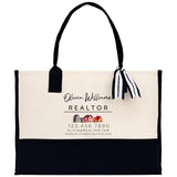 Realtor Tote Bag Personalized Business Tote Bag Custom Real Estate Agent Gift Bulk Business Logo Realtor Swag Real Estate Tote Bag - Aaria Tees Aaria Tees