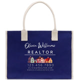 Realtor Tote Bag Personalized Business Tote Bag Custom Real Estate Agent Gift Bulk Business Logo Realtor Swag Real Estate Tote Bag - Aaria Tees Aaria Tees