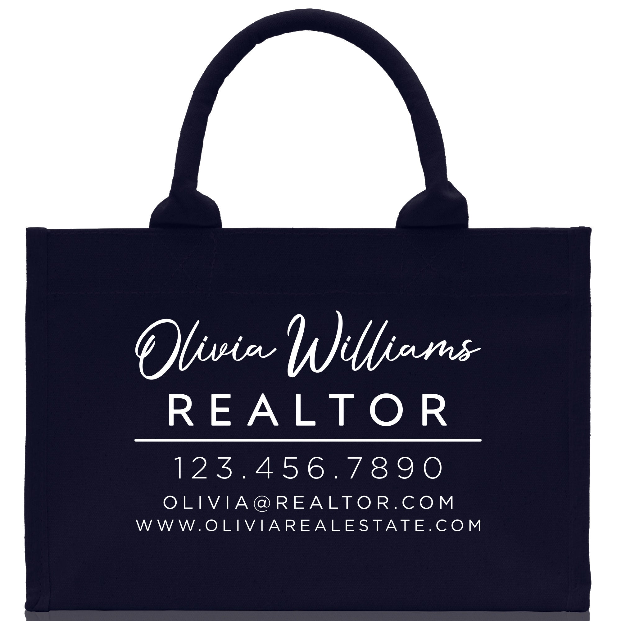 Realtor Tote Bag Personalized Business Tote Bag Custom Real Estate Agent Gift Bulk Business Logo Realtor Swag Real Estate Tote Bag - Aaria Tees Aaria Tees