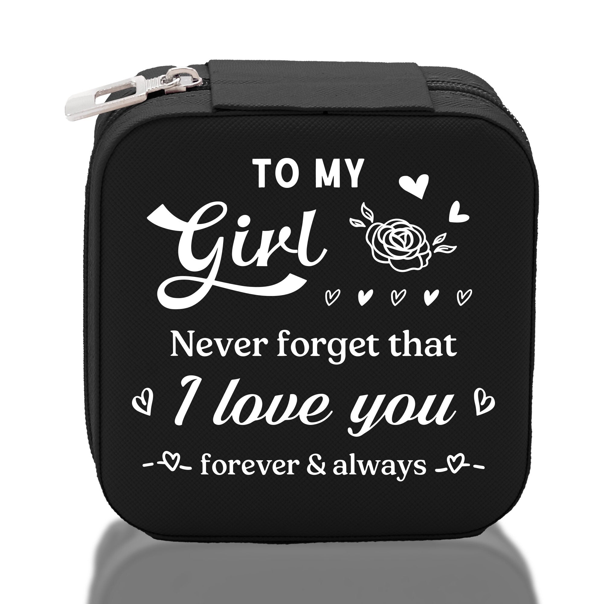 To My Girl Never Forget That I Love You Forever & Always Cotton Canvas Tote Bag Birthday Gift From Mother to Daughter Jewelry Box Gift - Aaria Tees Aaria Tees