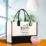 To My Grandma Never Forget That I Love You Forever & Always Cotton Canvas Tote Bag Birthday Gift From Grandkids to Grandma Jewelry Box Gift - Aaria Tees Aaria Tees